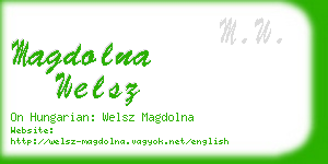 magdolna welsz business card